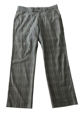 Galvin Green Grey/Green/Black Plaid Straight Leg Golf Pants (36x30)